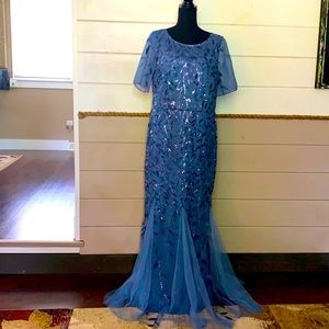 Ever Pretty, full length, periwinkle color, size 18 dress- New with tags.